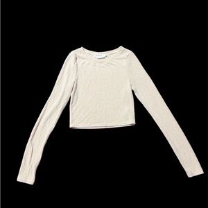 Urban Renewal Beige Ribbed Long Sleeve Top